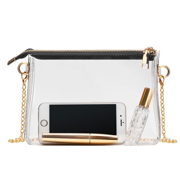 Stadium Approved Clear Small Crossbody Bag With Zipper, 4K-147BG001 - Picture 1 of 1